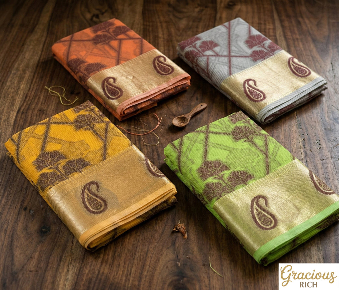 Rich Look Fancy Cotton Sarees