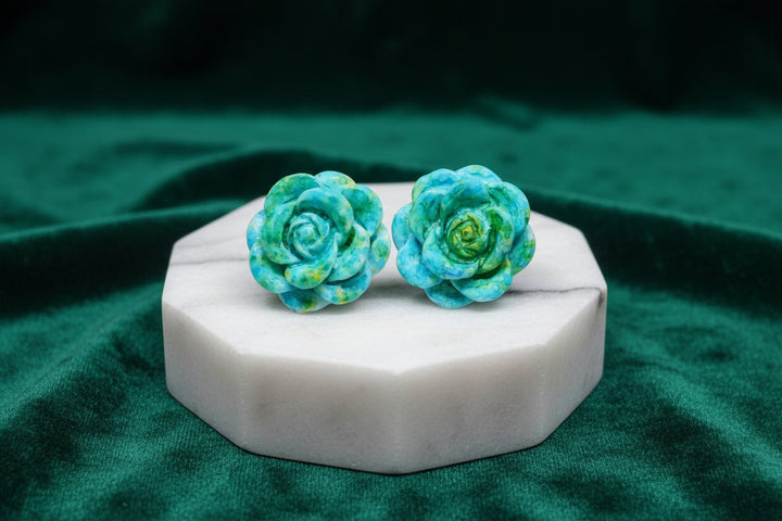 Multicolor Rose & Strawberry Stud Earrings (Mini) (4 sets)