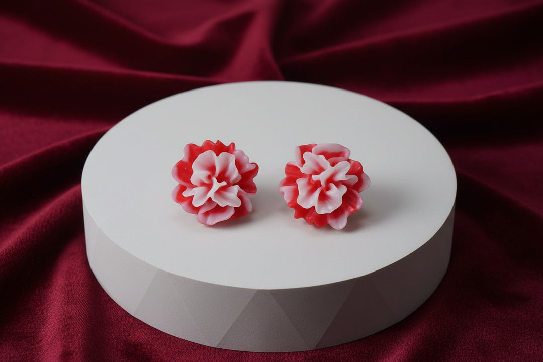 Multicolor Rose & Strawberry Stud Earrings (Mini) (4 sets)