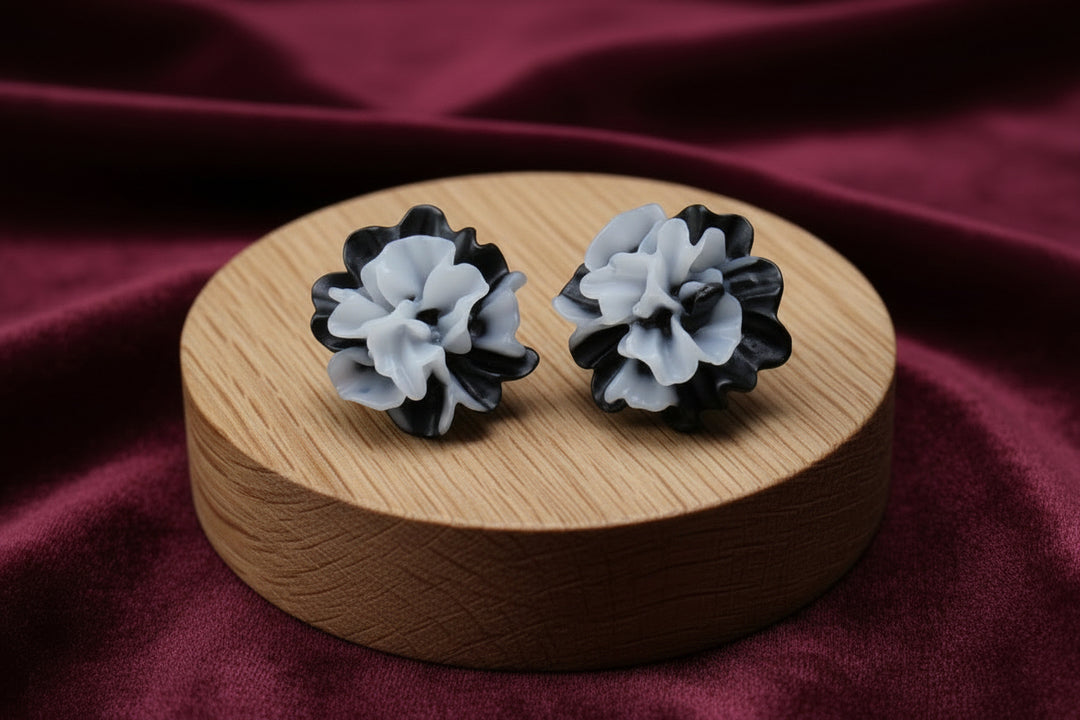 Multicolor Rose & Strawberry Stud Earrings (Mini) (4 sets)