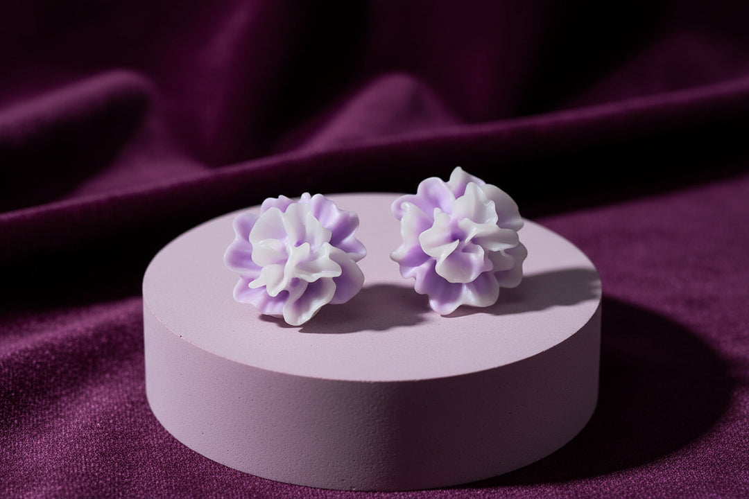 Multicolor Rose & Strawberry Stud Earrings (Mini) (4 sets)