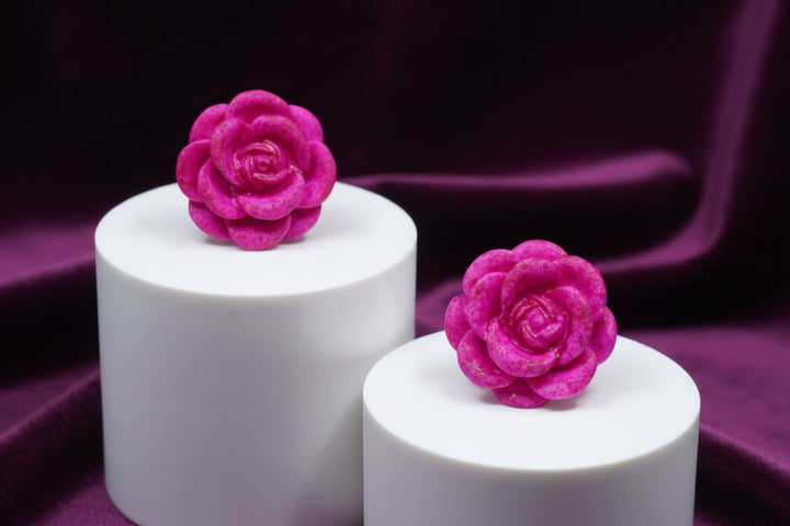 Multicolor Rose & Strawberry Stud Earrings (Mini) (4 sets)