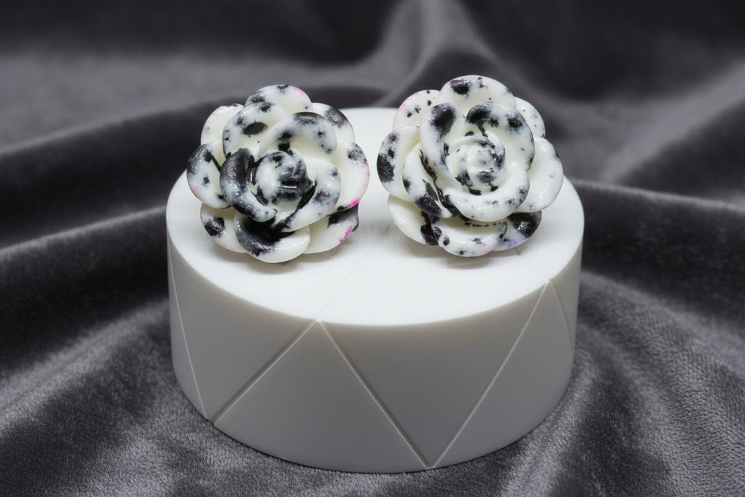 Multicolor Rose & Strawberry Stud Earrings (Mini) (4 sets)