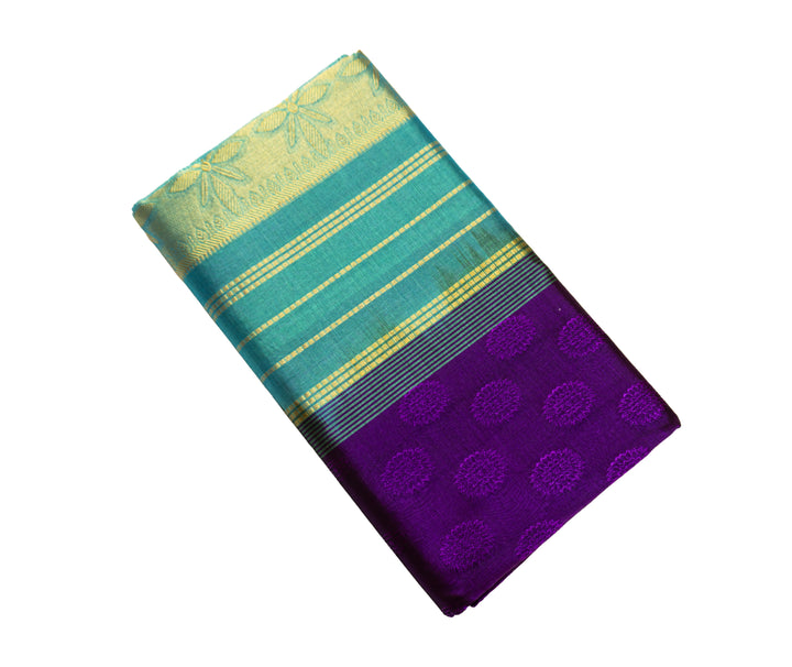 Purple Color Silk Cotton Saree