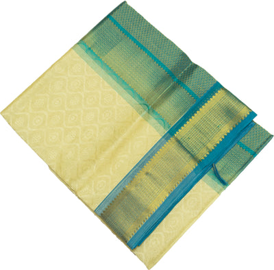 Cream Color Silk Cotton Saree