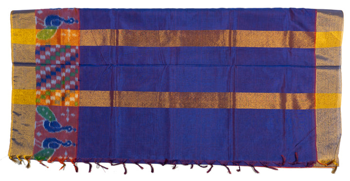 Pinkish Red Color Semi Kaddi Pochampalli Saree