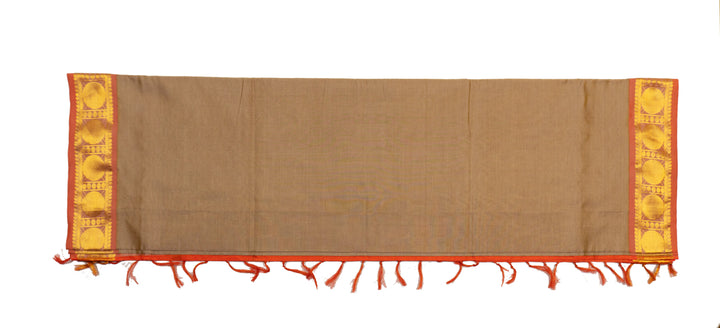 Beige Color Semi Silk Cotton Zari Vairavoosi Saree Vairavoosi Saree