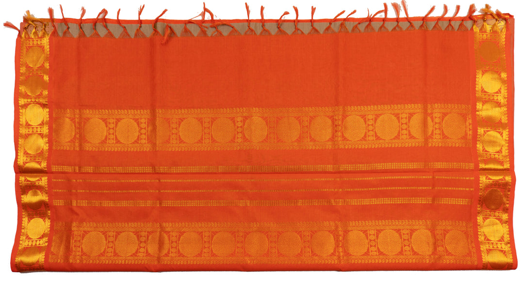 Beige Color Semi Silk Cotton Zari Vairavoosi Saree Vairavoosi Saree