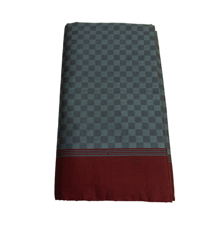 Gray Color Semi Silk Cotton Saree with Zari border