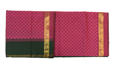 Pink Color Semi Jari Cotton Saree