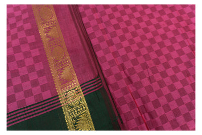 Pink Color Semi Jari Cotton Saree
