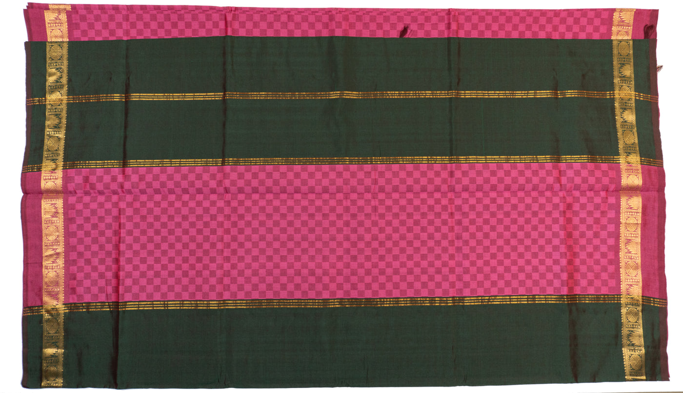 Pink Color Semi Jari Cotton Saree