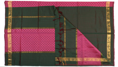 Pink Color Semi Jari Cotton Saree