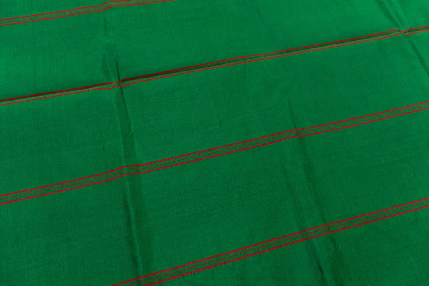 Red Color Semi Silk Cotton Plain Saree with Zari border