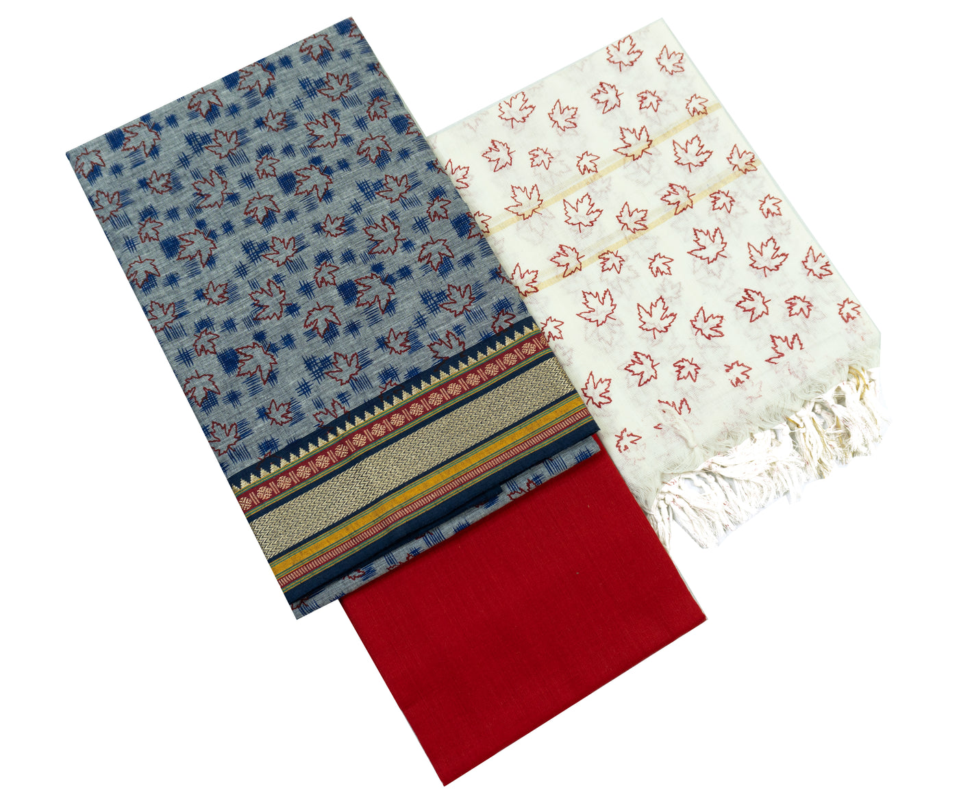 Grey Color Cotton Chudi Material