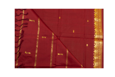 Green Color Semi Silk Cotton Saree with butta