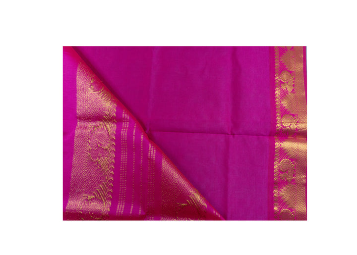 Sky-Blue Color Semi Silk Cotton Sarree with butta