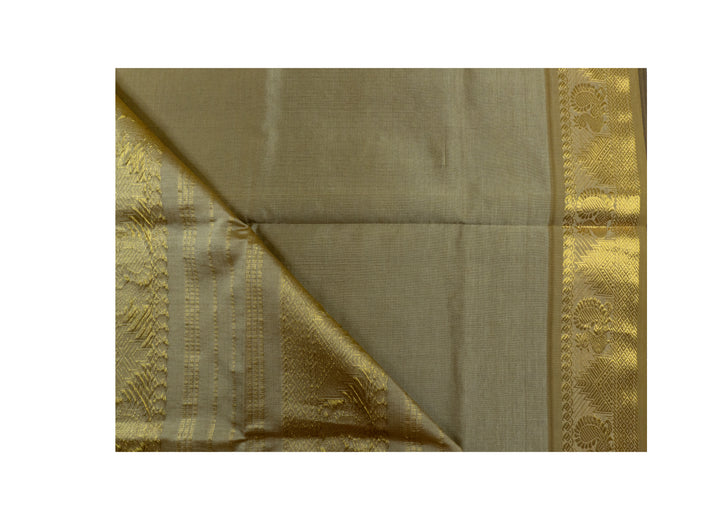 Night Blue Color Semi Silk Cotton Sarree with butta