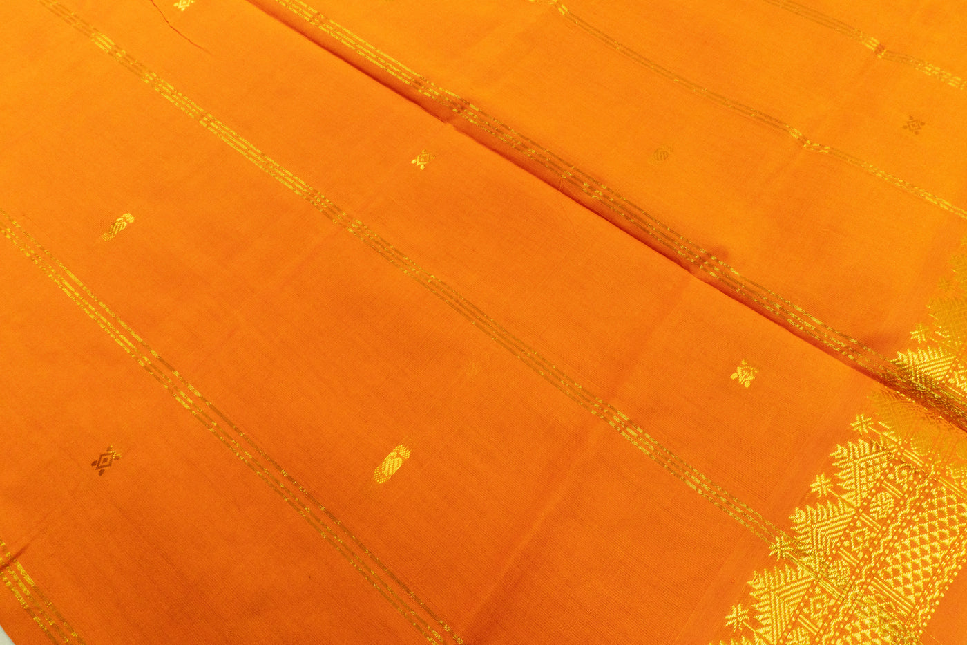 Peacock Blue Color Semi Silk Cotton Saree with butta