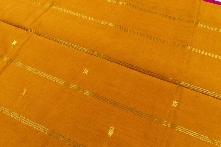 Magenta Pink Color Semi Silk Cotton Saree with butta