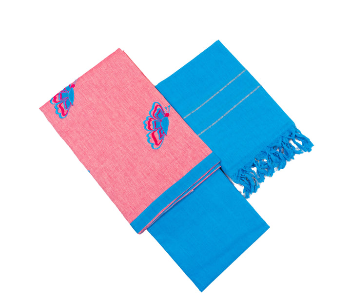 Pink Color Cotton Chudi Material