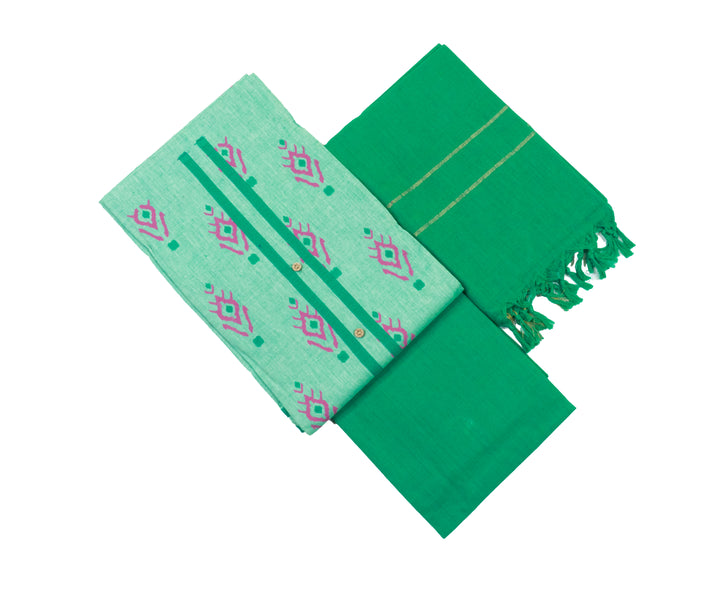 Mint Green Cotton Chudi Material