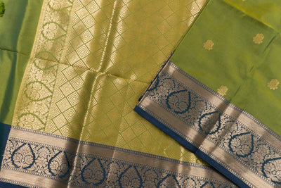 Dark Olive Color Rich Look Fancy Saree