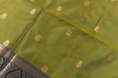 Dark Olive Color Rich Look Fancy Saree