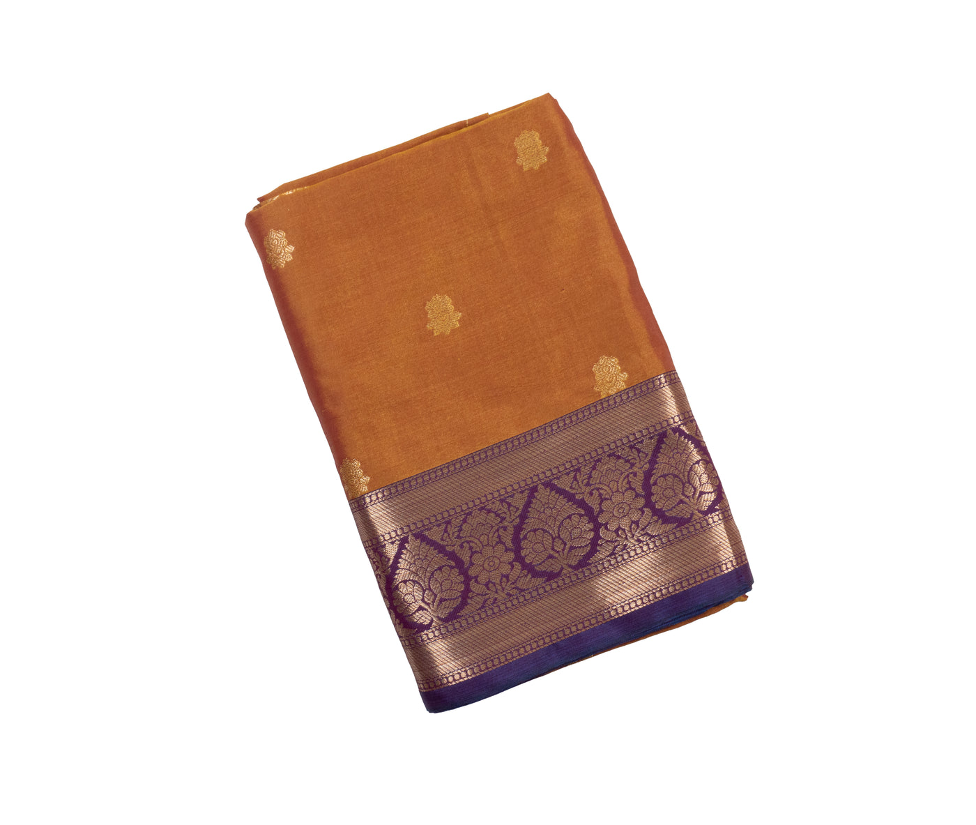 Dusty Orange Color Fancy Saree