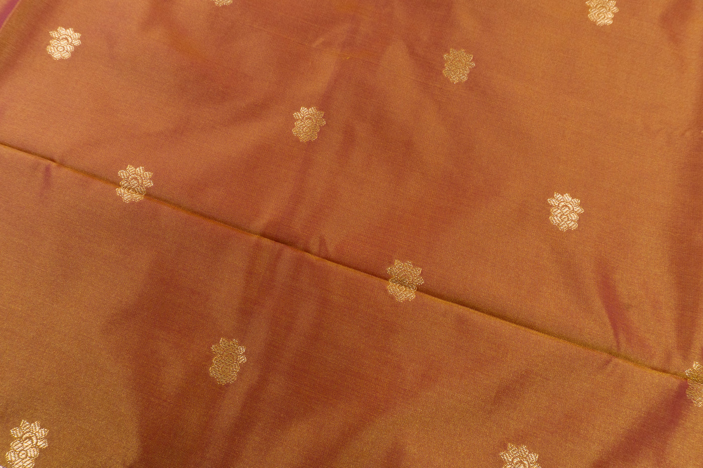 Dusty Orange Color Fancy Saree