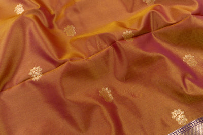 Dusty Orange Color Fancy Saree