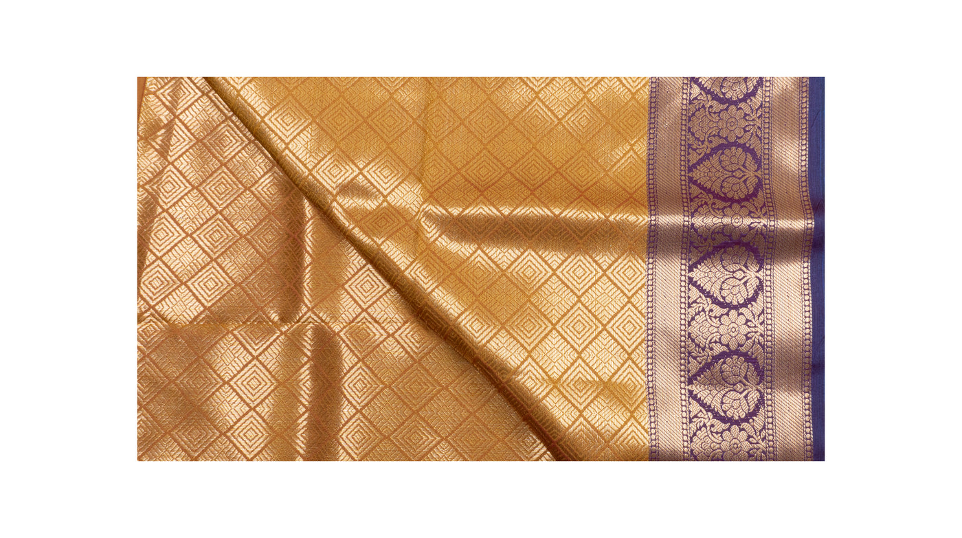 Dusty Orange Color Fancy Saree