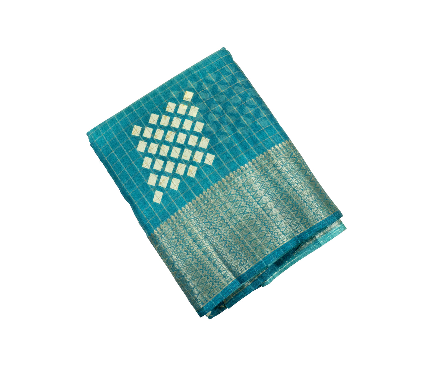 Teal Grean Color Fancy Saree