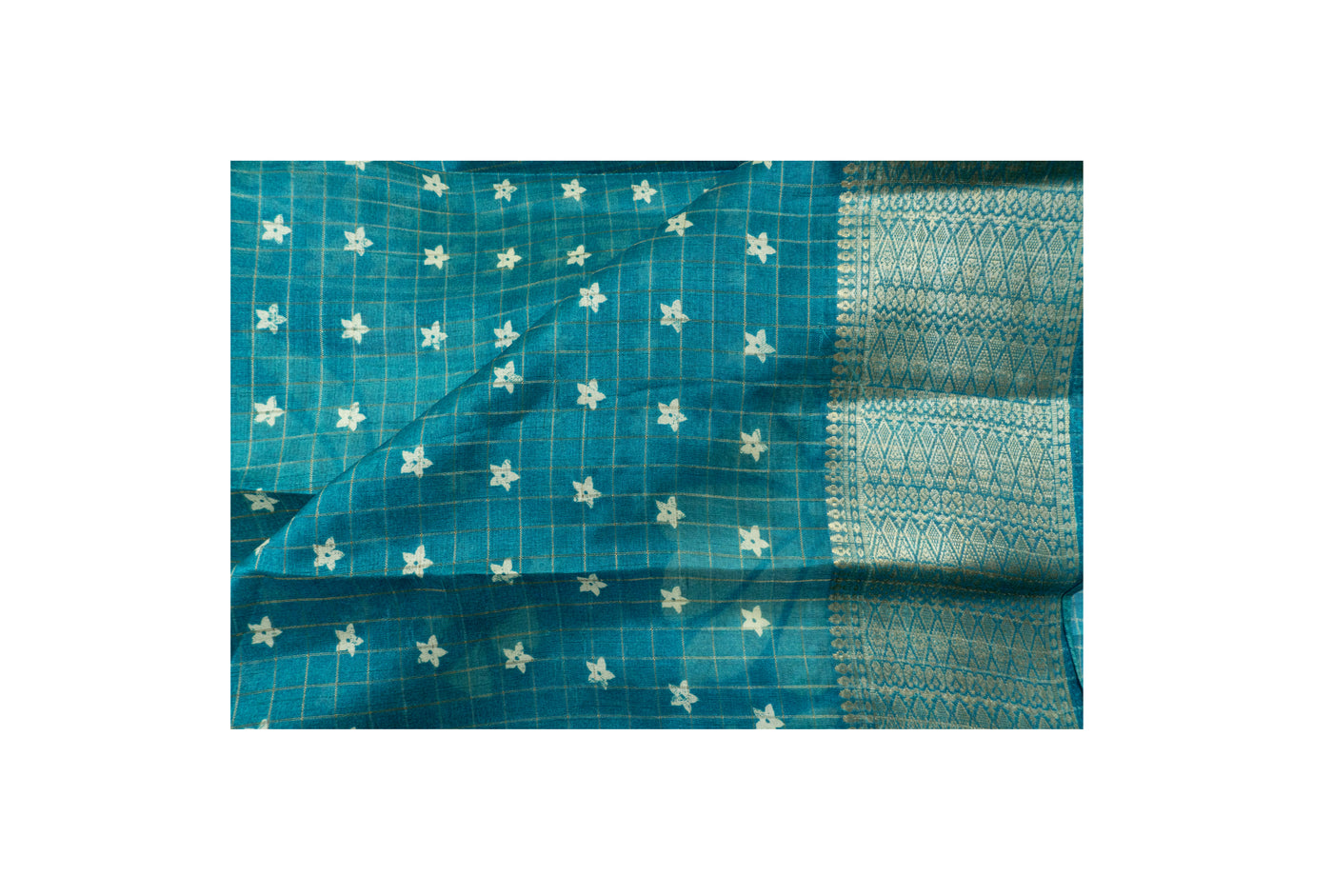 Teal Grean Color Fancy Saree