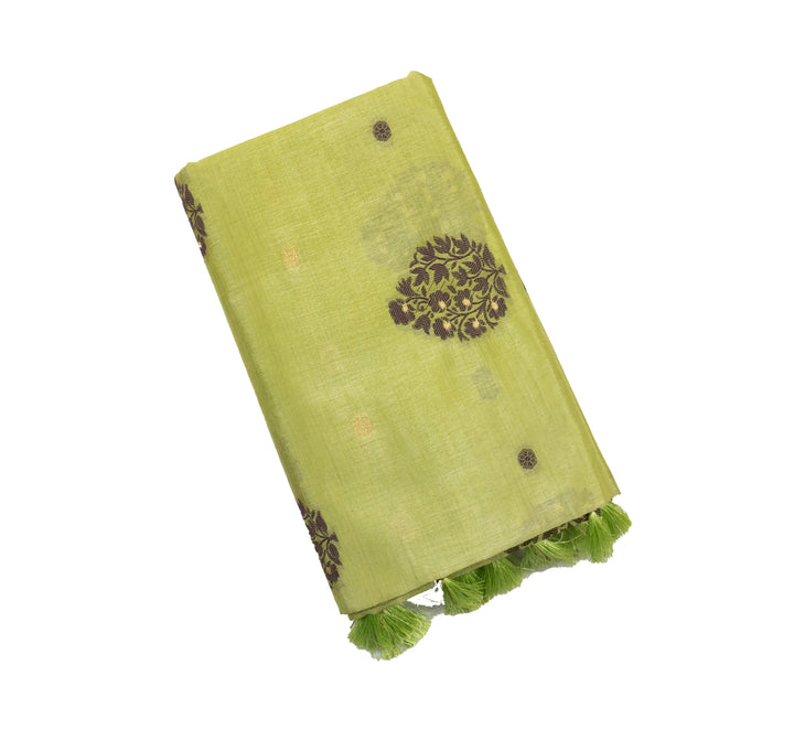 Light Green Color Fancy Cotton Saree