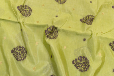 Light Green Color Fancy Cotton Saree