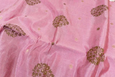 Onion Pink Color Fancy Cotton Saree