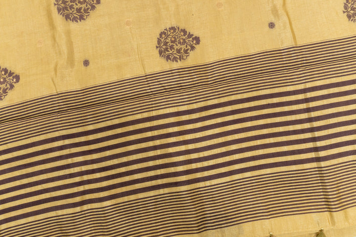 Wheat Color Fancy Cotton Saree