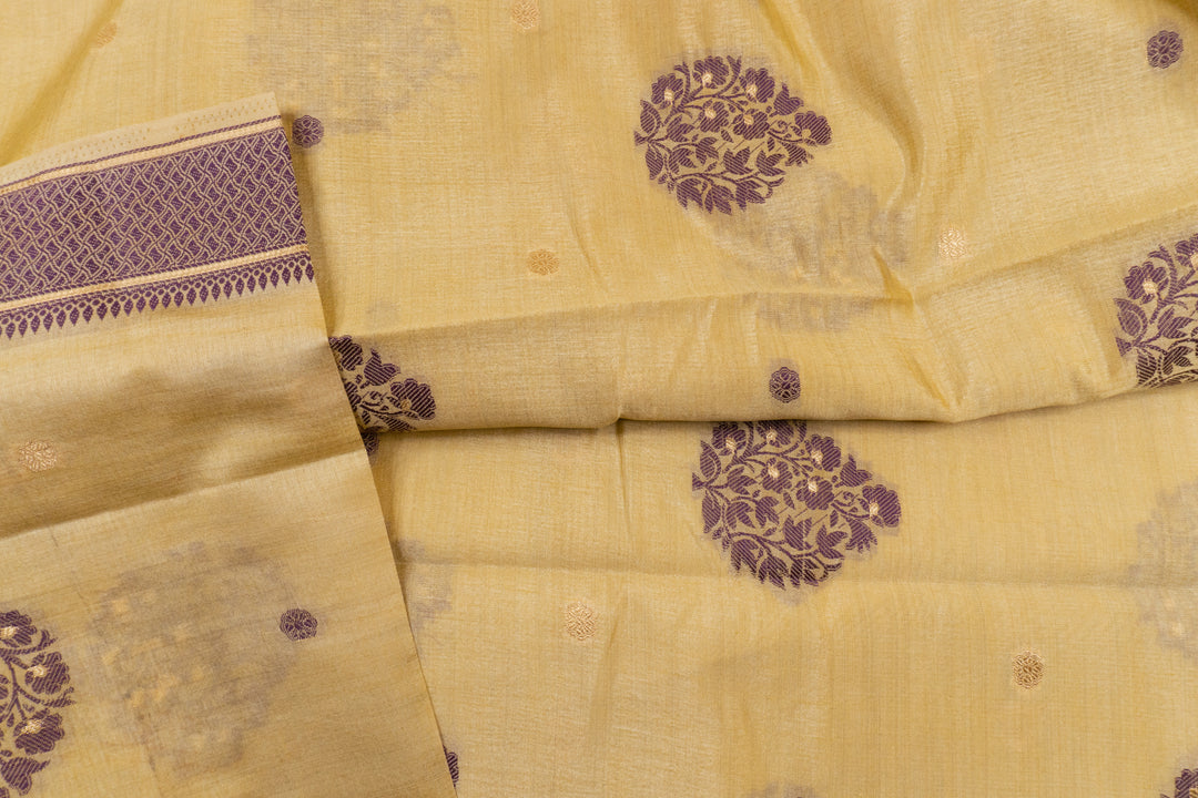 Wheat Color Fancy Cotton Saree