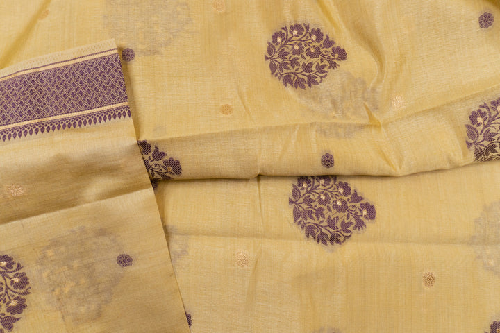 Wheat Color Fancy Cotton Saree