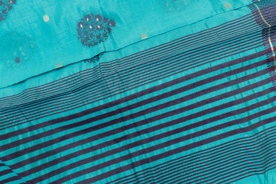 Sky Blue Color Fancy Cotton Saree