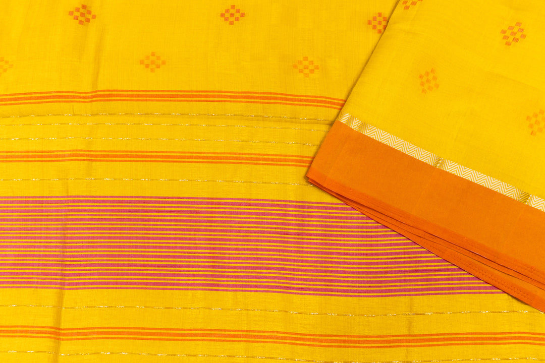 Orange Yellow Color Fancy saree
