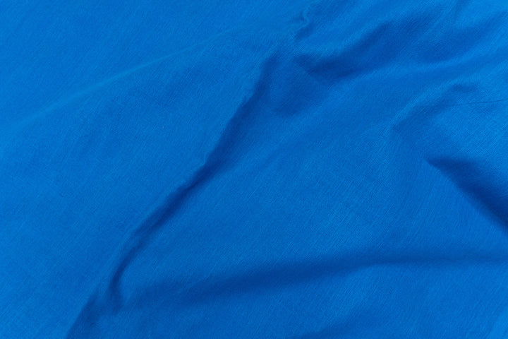 Blue Color Kadhi Cotton Plain Saree