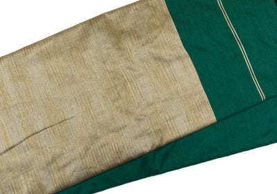 Dark Green Color Kadhi Cotton Plain Saree