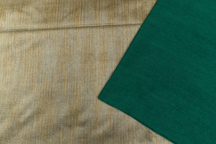 Dark Green Color Kadhi Cotton Plain Saree