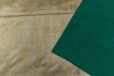 Dark Green Color Kadhi Cotton Plain Saree
