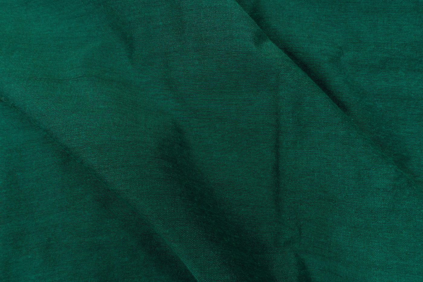 Dark Green Color Kadhi Cotton Plain Saree