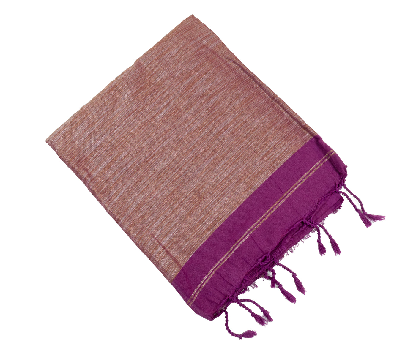 Purple Color Kadhi Cotton Plain Saree