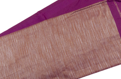 Purple Color Kadhi Cotton Plain Saree
