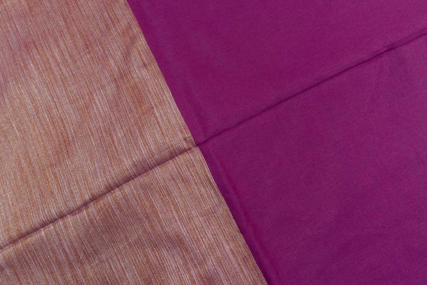 Purple Color Kadhi Cotton Plain Saree